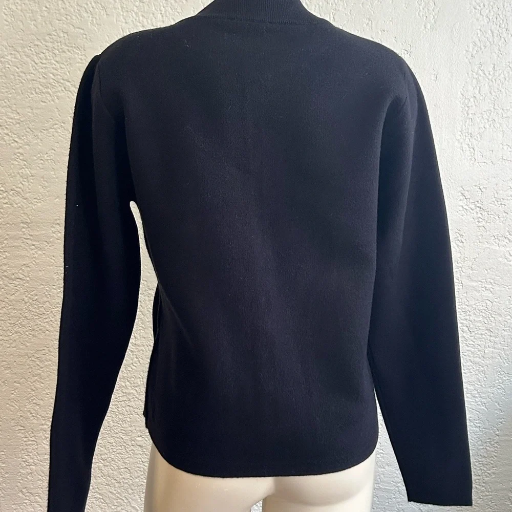 Cynthia Rowley MED Faux Leather front blazer NWT